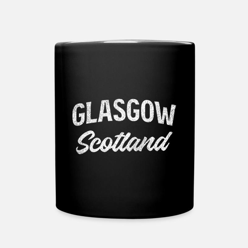 Glasgow Scotland Vintage Schriftzug - Tasse einfarbig - Schwarz