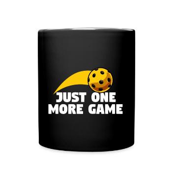 Just One More Game Pickleball Schläger Netz Paddle - Tasse einfarbig - Schwarz - Vorne