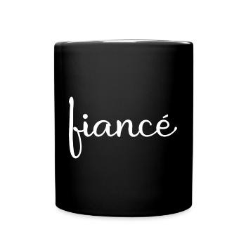 Fiancé Matching Engagement Gift Groom’s Mariage du marié - Mug uni - noir - Devant