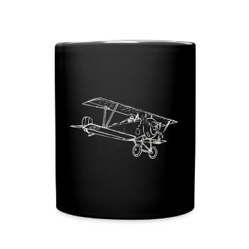 Avion - Mug uni - noir - Devant
