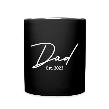 2023, Dad To Be, Schwangerschaftsankündigung - Tasse einfarbig - Schwarz - Vorne