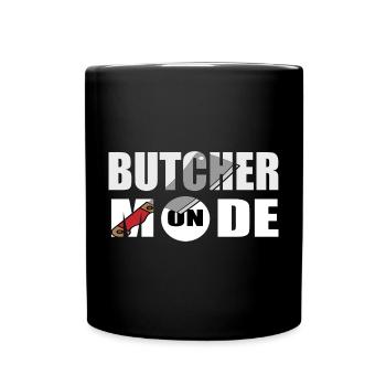 Fleischer Metzger Schlachter - Tasse einfarbig - Schwarz - Vorne