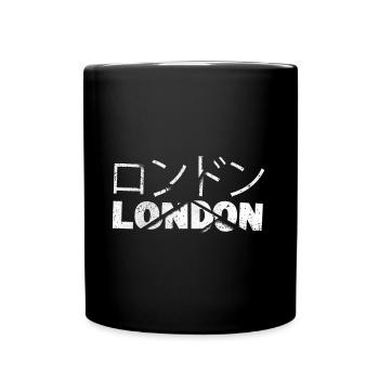 London England UK City Japan Japanese script - Full Colour Mug - black - Front