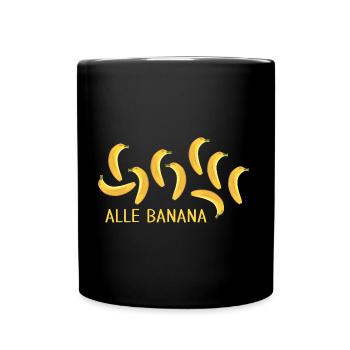 vegetarian organic vegetarian vegan "Banana Banana" - Full Colour Mug - black - Front