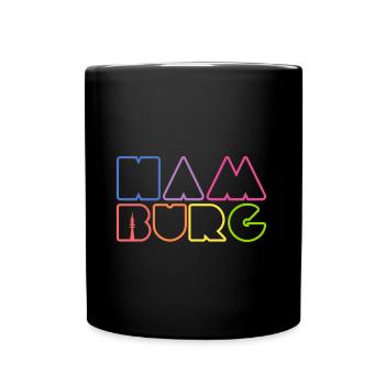Hambourg Graphique Hanséatique Ville Nord Hambourg - Mug uni - noir - Devant