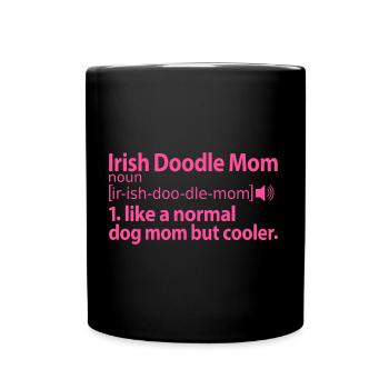 Irish Doodle Mom Mama Mistress Dog Mama pour elle - Mug uni - noir - Devant