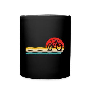Mountainbike retro MTB mountainbiker - Tasse einfarbig - Schwarz - Vorne