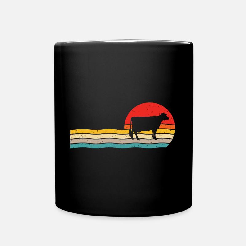 Kühe retro t-shirt Kuh - Tasse einfarbig - Schwarz