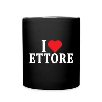 t-shirt J’adore l’idée cadeau du t-shirt Ettore - Mug uni - noir - Devant