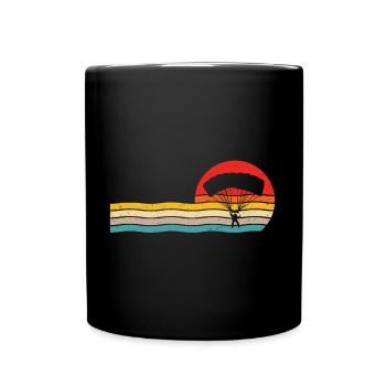Parachute rétro parachute - Mug uni - noir - Devant