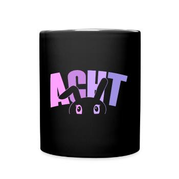 8. Geburtstag Mädchen 8 Jahre alt Hase Häschen - Tasse einfarbig - Schwarz - Vorne