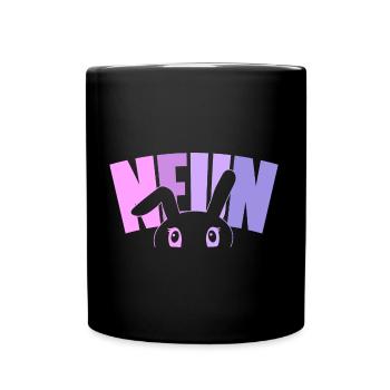 9. Geburtstag Mädchen 9 Jahre alt Hase Häschen - Tasse einfarbig - Schwarz - Vorne