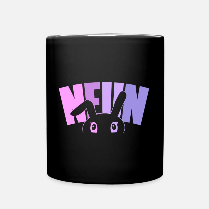 9. Geburtstag Mädchen 9 Jahre alt Hase Häschen - Tasse einfarbig - Schwarz
