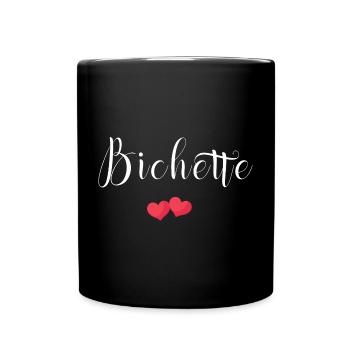 Bichette Cadeau Saint Valentin Femme - Mug uni - noir - Devant
