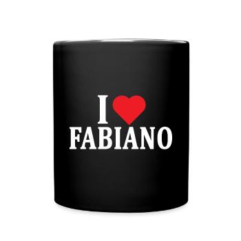 t-shirt I love Fabiano t-shirt gift idea - Full Colour Mug - black - Front
