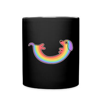 Rainbow dog. Colored dog. Rainbow dog * - Full Colour Mug - black - Front