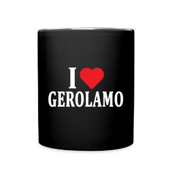 T-Shirt Ich liebe Gerolamo T-Shirt Geschenkidee - Tasse einfarbig - Schwarz - Vorne