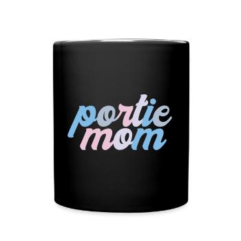 Portuguese Water Dog Portie PWD Mom Mama Frauchen - Tasse einfarbig - Schwarz - Vorne