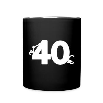 schöne kleidung, 40 Ranken - Tasse einfarbig - Schwarz - Vorne