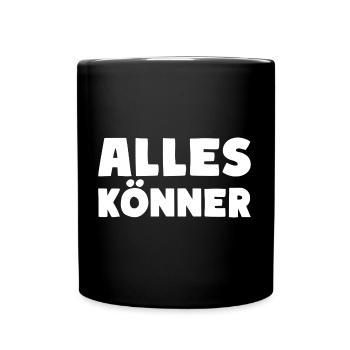 Alles Könner Experte Meister Profi - Tasse einfarbig - Schwarz - Vorne