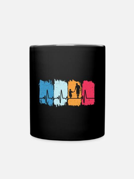 Cadeau rétro papa et fille, père et fille - Mug uni - noir