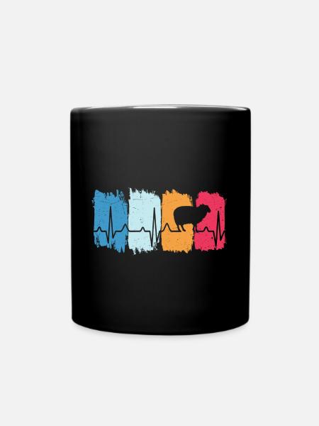 mouton retro heartbeat t-shirt mouton - Mug uni - noir