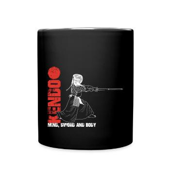 Kendo Japon - , épée et corps - Le Kendo c’est la vie - Mug uni - noir - Devant