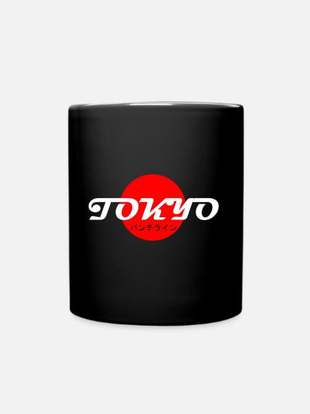 Tokyo RedWhite - Full Colour Mug - black