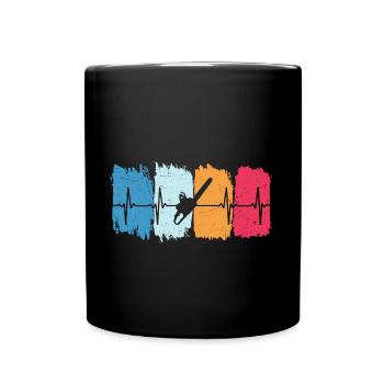 Tronçonneuse Retro Heartbeat Woodcutter Bois - Mug uni - noir - Devant