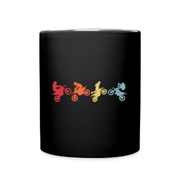 Motocross Moto T-shirt rétro Motorsport - Mug uni - noir - Devant