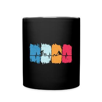 VTT Retro Heartbeat VTT Descente - Mug uni - noir - Devant