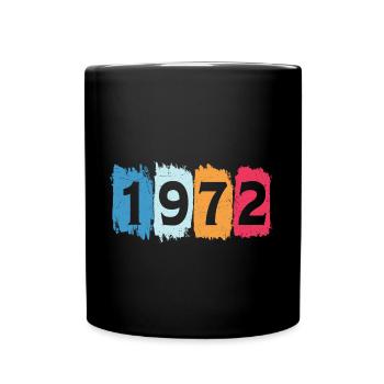 Retro 1972 t-shirt 72 vintage 1972 - Tasse einfarbig - Schwarz - Vorne