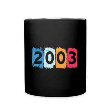 T-shirt rétro 2003 03 millésime 2003 - Mug uni - noir - Devant