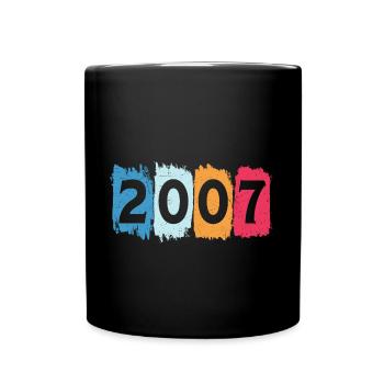 Retro 2007 t-shirt 07 vintage 2007 - Full Colour Mug - black - Front