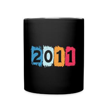 T-shirt rétro 2011 11 millésime 2011 - Mug uni - noir - Devant