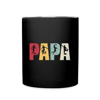 Papa Soccer Soccer Soccer Père - Mug uni - noir - Devant