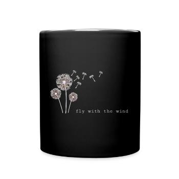 Minimals "Fly with the wind" - Tasse einfarbig - Schwarz - Vorne