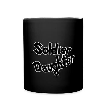 Soldier daughter - Tasse einfarbig - Schwarz - Vorne