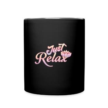 Just Relax - Full Colour Mug - black - Front