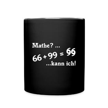 66plus99 v2 weiß - Tasse einfarbig - Schwarz - Vorne