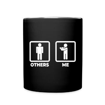 Me as a flutist - Full Colour Mug - black - Front