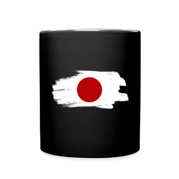 Drapeau du Japon Look Usé Nihon Drapeau Japonais - Mug uni - noir - Devant