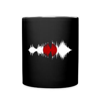 Drapeau du Japon utilisé Look Nihon drapeau japonais - Mug uni - noir - Devant