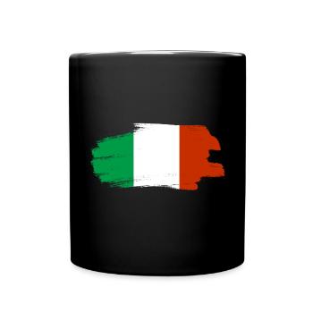 Drapeau de l’Italie Drapeau italien Vintage Look vieilli - Mug uni - noir - Devant