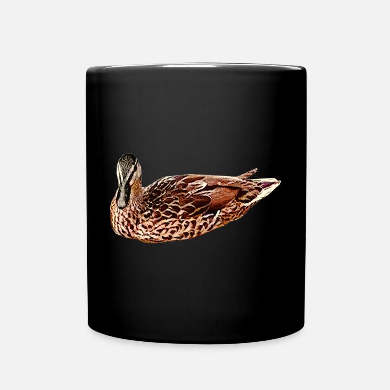 wasservögel, Stockente - Tasse einfarbig - Schwarz