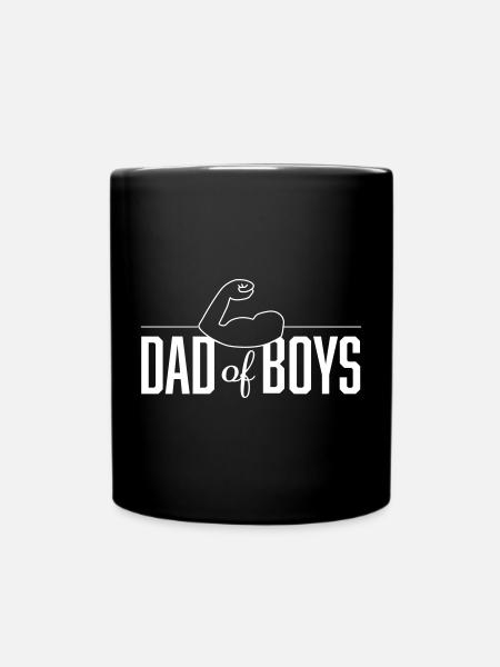 Dad of Boys Power Father's Day - Full Colour Mug - black