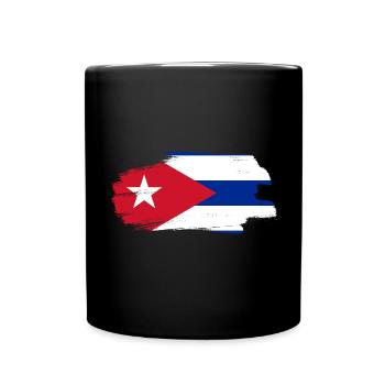 Kuba Flagge Karibik Urlaub Cuba Reise Havanna - Tasse einfarbig - Schwarz - Vorne