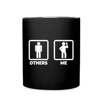 Figurine en bâton d’amateur de crème glacée - Mug uni - noir - Devant