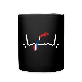 Drapeau de la Norvège Drapeau de la Scandinavie Drapeau norvégien ECG - Mug uni - noir - Devant