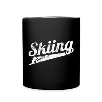 Skieur de compétition - Mug uni - noir - Devant